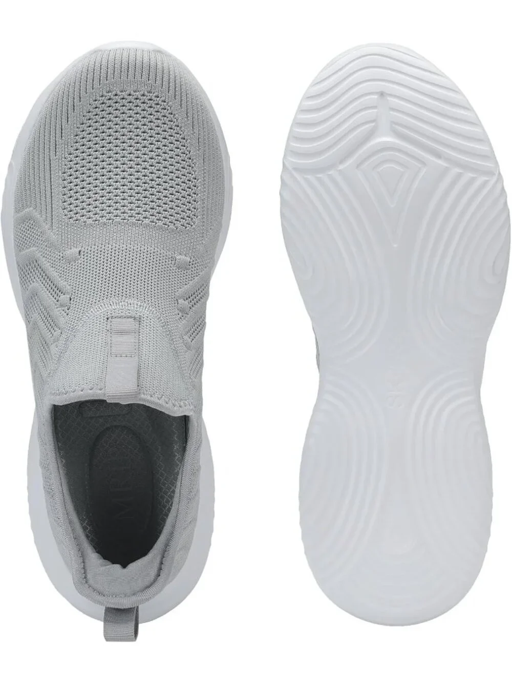 Men's Grey Slip On Walking Mesh Shoes Lightweight Comfortable Gym Running Shoes